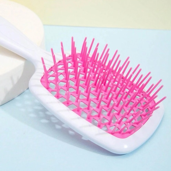Wet Hair Brush Grooming Honeycomb Detangling, Pink - Picture 4 of 7